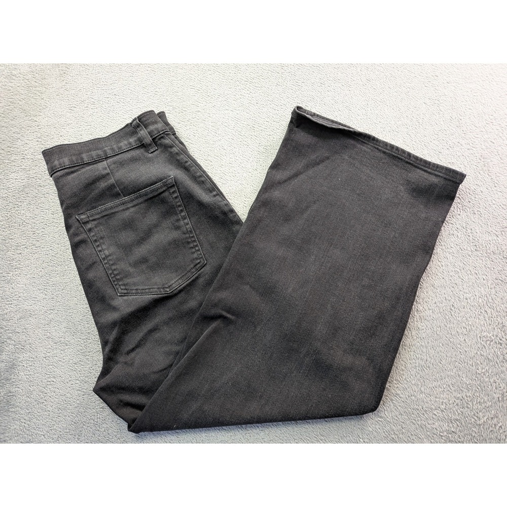 J.Crew Rayner Wide Leg Jeans Charcoal Gray High Rise Cropped 29